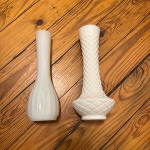 Set of Two White Milk Vases
EUC  $15